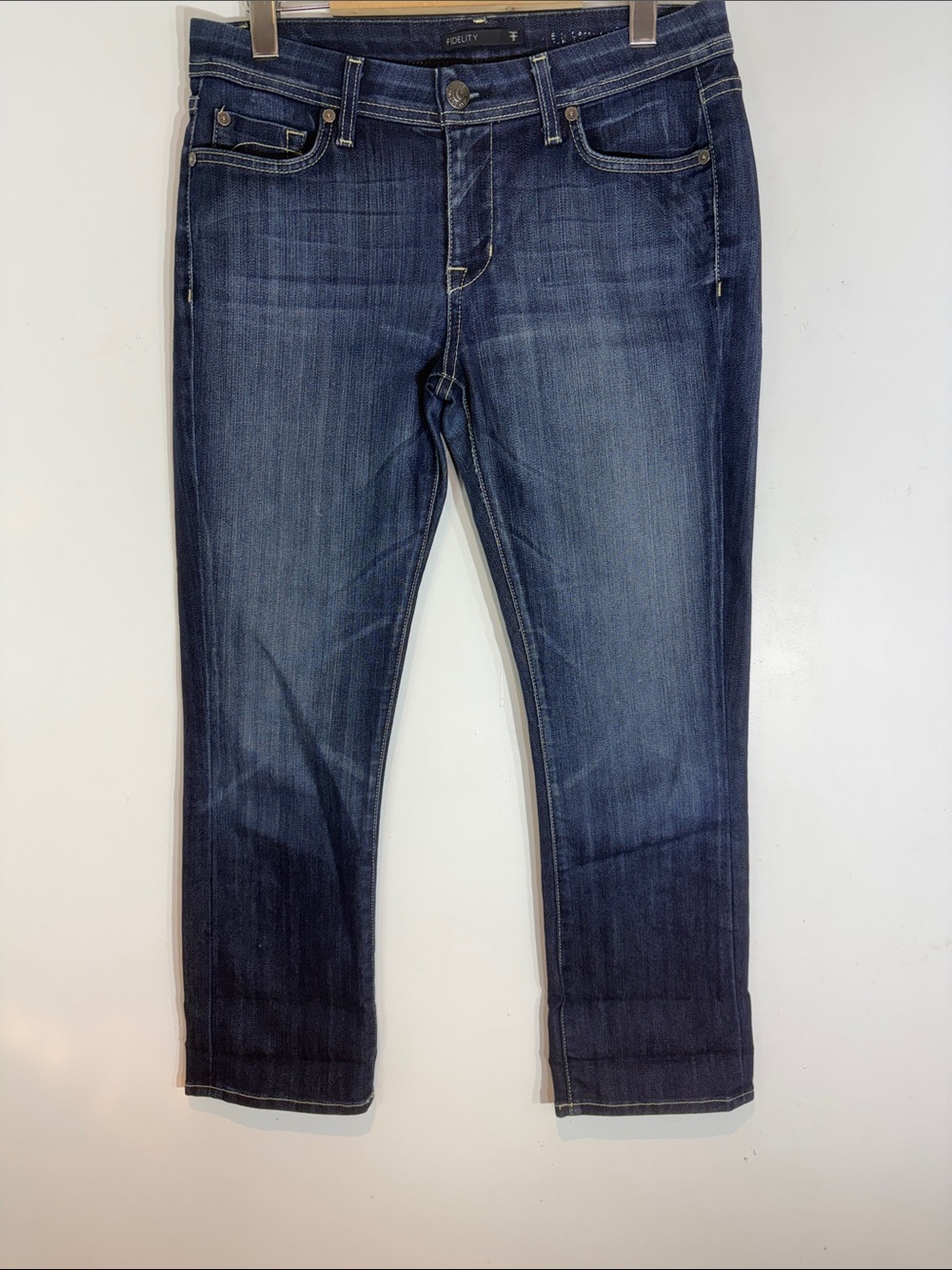 Fidelity Denim Rhinos Slim Straight Jeans Dark Wash Made in USA Size 30